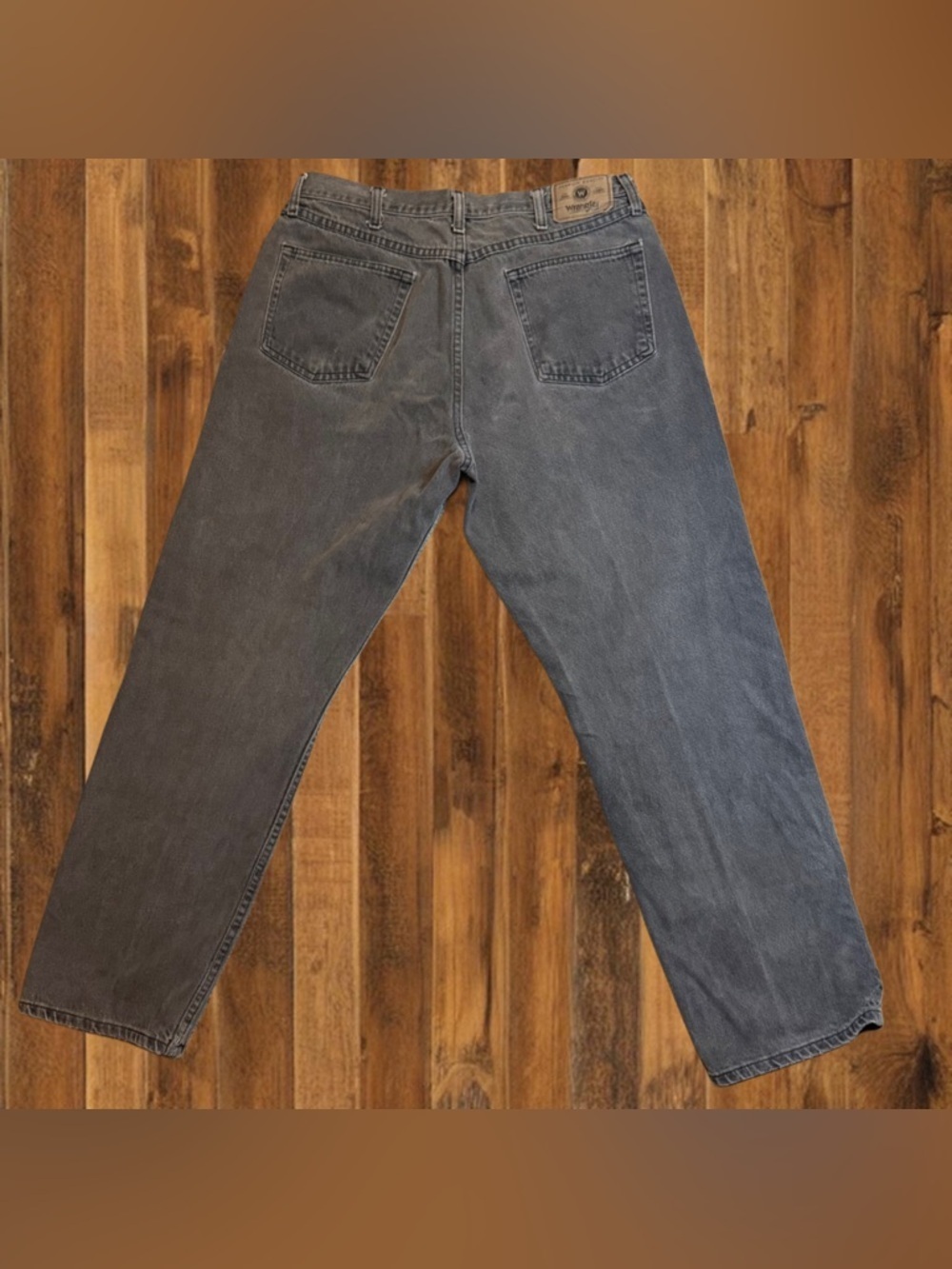 Vintage Wrangler Black Jeans ๐ค 90s High Waist Straight Leg 36x32 - Picture 3 of 7